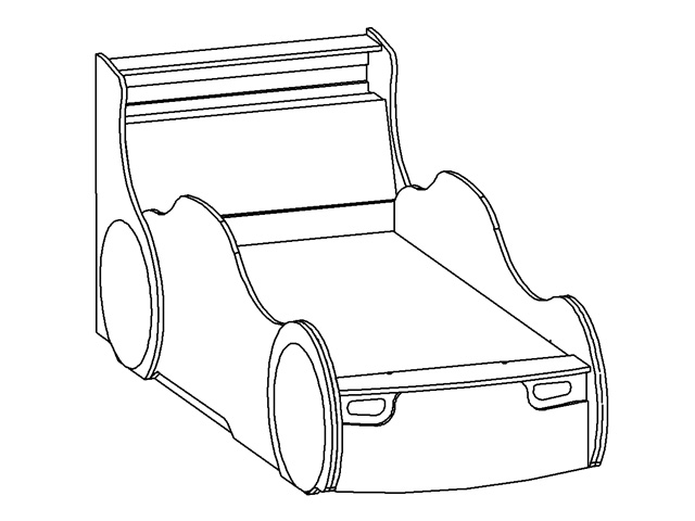 Кровать пит стоп машинка с колесами